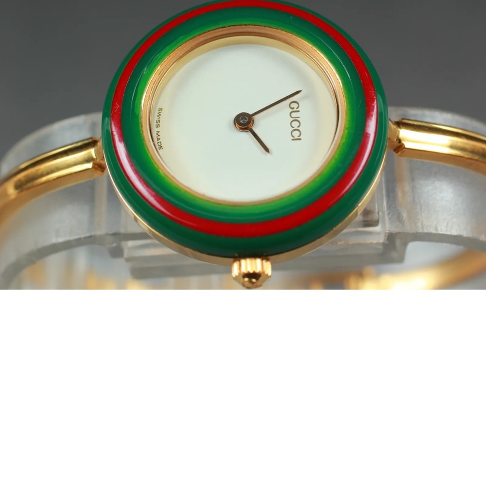 GUCCI 14k Gold Plated Watch Bracelet highly collectable! Vintage SO POPU… - Picture 10 of 10